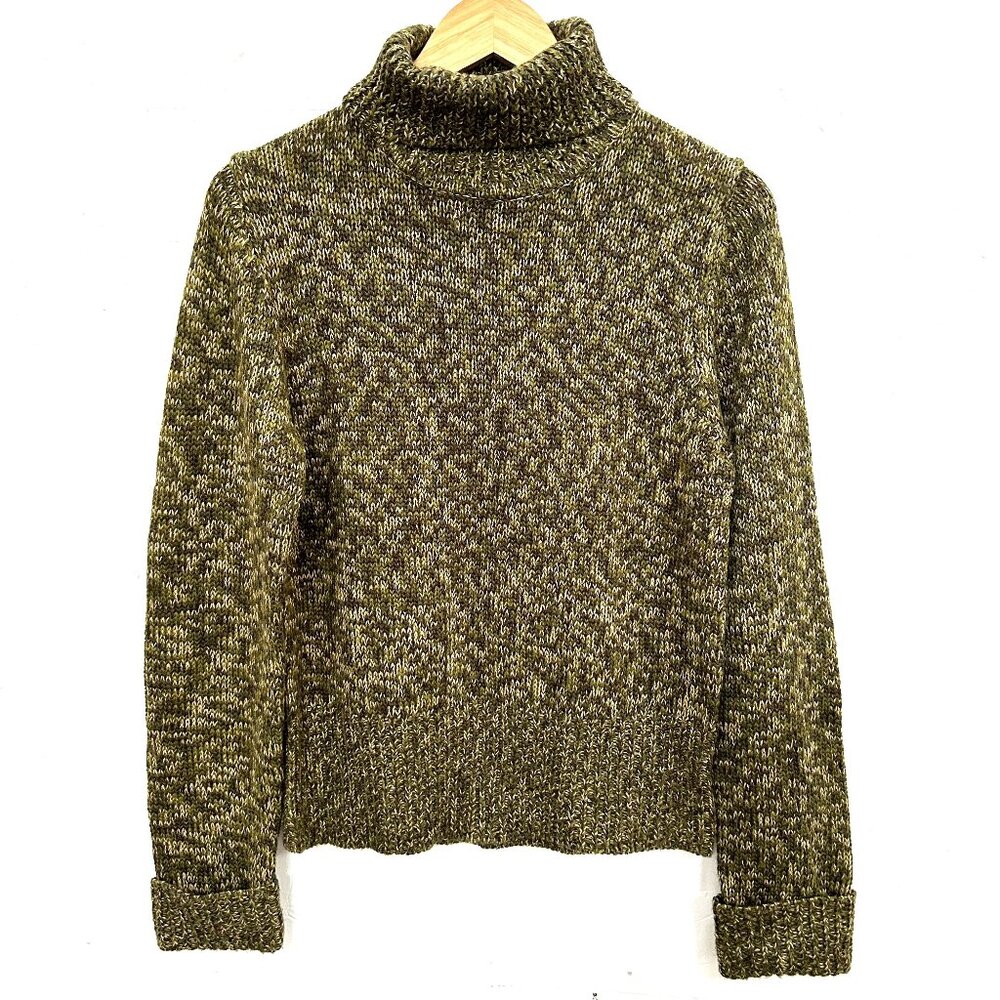 FORENZA Mock Neck Sweater Olive Green size M
